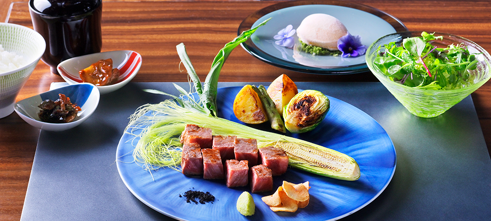 瓊鶴海の料理とおもてなしをお手軽に楽しむ 鉄板焼きランチコース「水天」