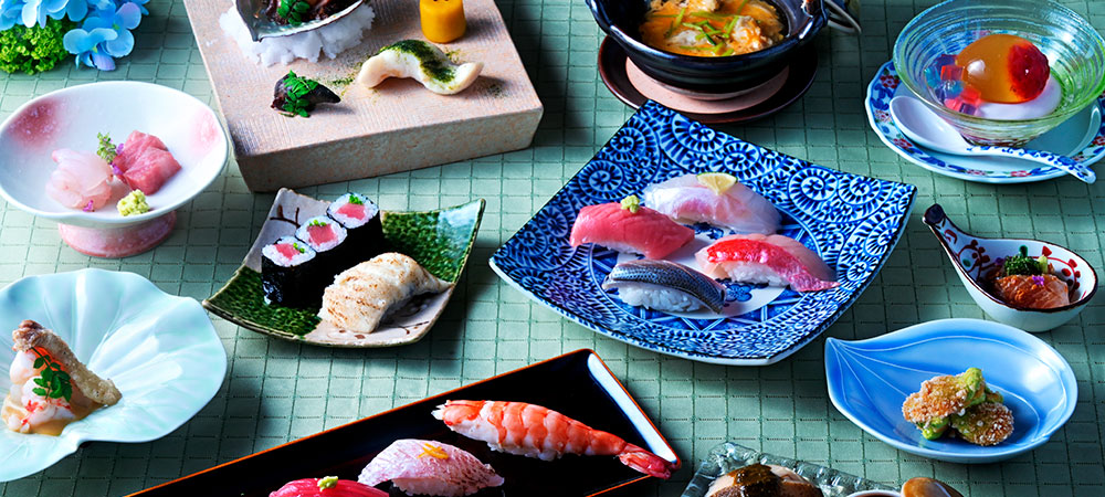 旬の味覚をそのままに 寿司ディナーコース「松翠 -SYOSUI-」