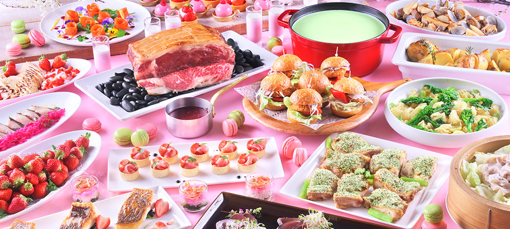 春のラグジュアリービュッフェ（いちご＆桜）