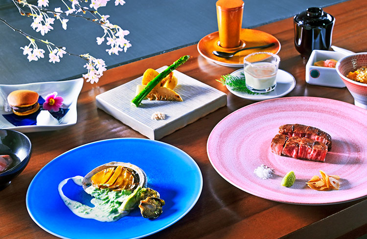 春の旬を味わう鉄板焼きランチコース 「鶴の港 -TSURU NO MINATO-」