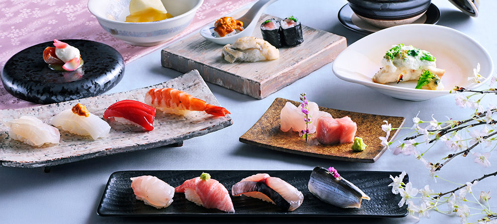 春の旬魚と長崎前が織りなす寿司ディナーコース 「桜雲 -OUUN-」