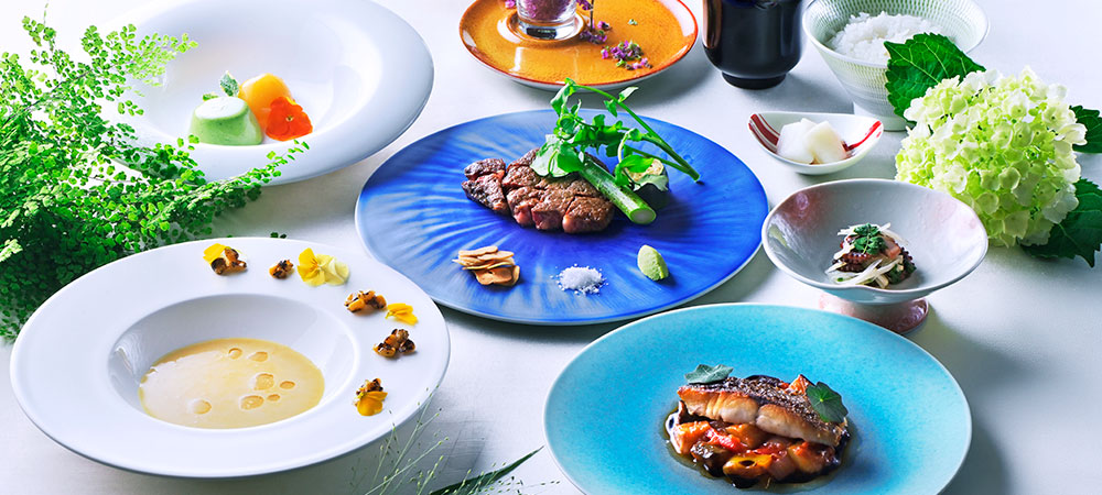 香りと音で楽しむ、初夏の鉄板焼きランチコース「青海 -OUMI-」