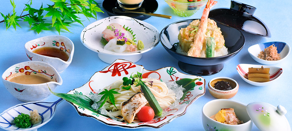 夏の彩りを気軽に味わう、揚げたて天ぷらの昼膳 「涼風膳 -RYOFUZEN-」