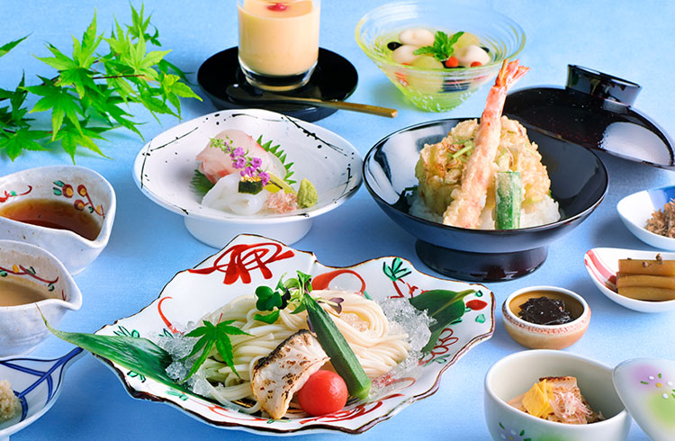夏の彩りを気軽に味わう、揚げたて天ぷらの昼膳 「涼風膳 -RYOFUZEN-」