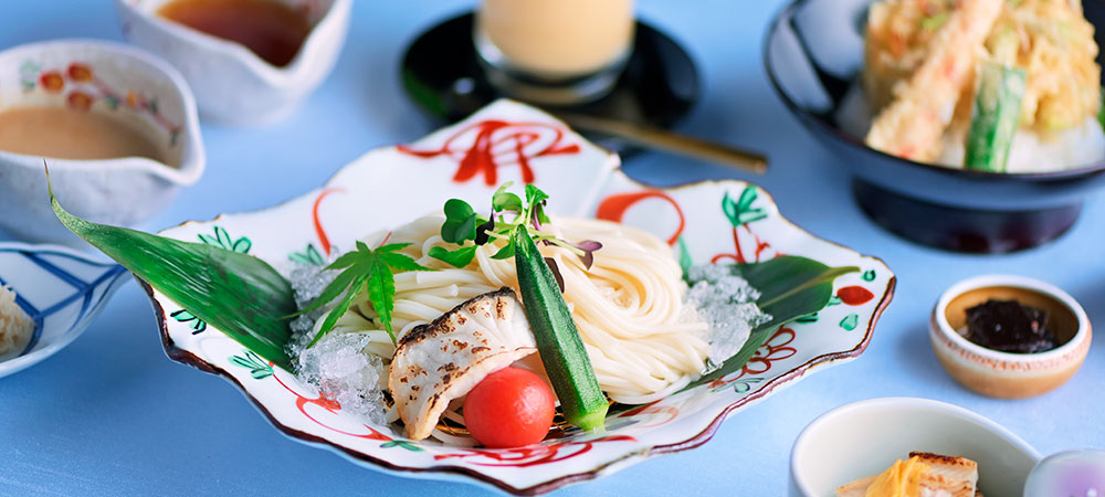夏の彩りを気軽に味わう、揚げたて天ぷらの昼膳 「涼風膳 -RYOFUZEN-」